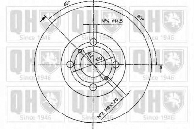 QUINTON HAZELL bdc4587 -  Тормозной диск